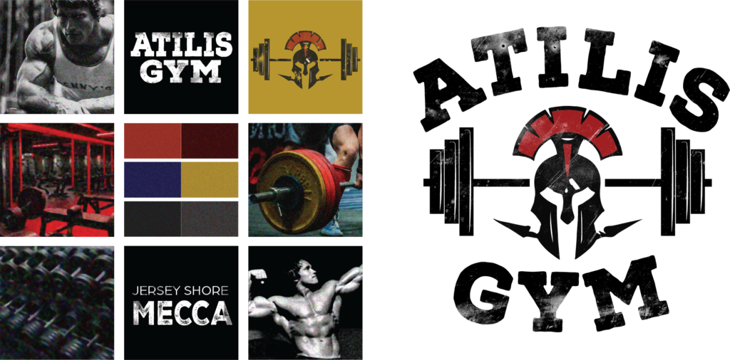 Brand Design Idea for Local Gym and New Logo Illustration